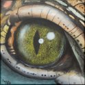 Augenblick eines Krokodils 3 Acryl auf Leinwand;
30 x 30 cm
